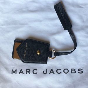 Marc Jacobs gold and leather keychain
